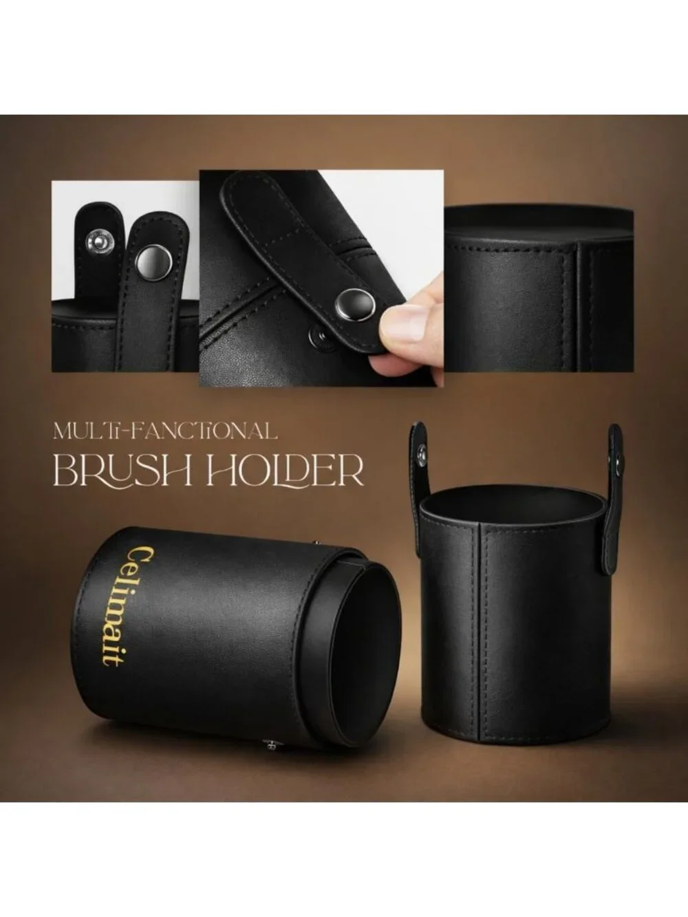 12-Piece Makeup Brush Set with Stylish Case | Soft Synthetic Bristles for